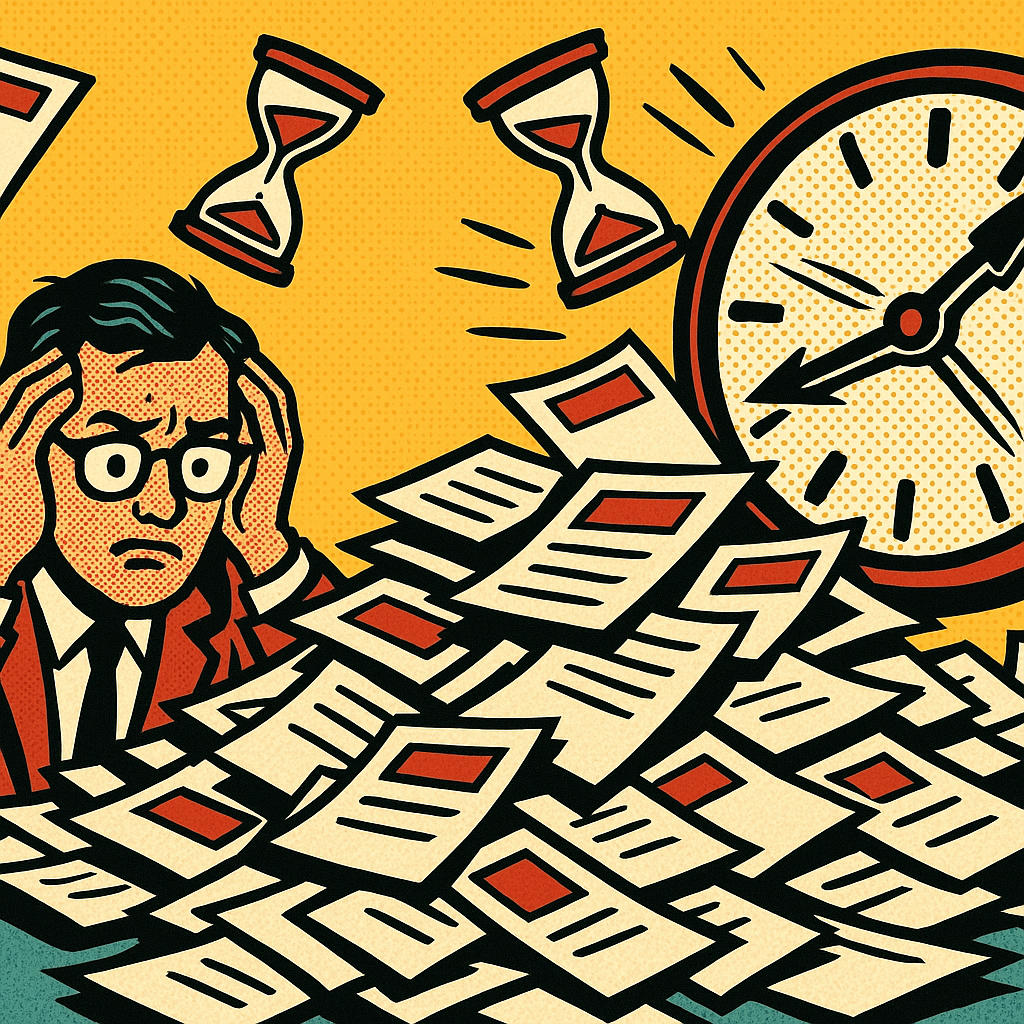 Un dirigeant submerge par l'administratif, son temps devore par les taches de gestion