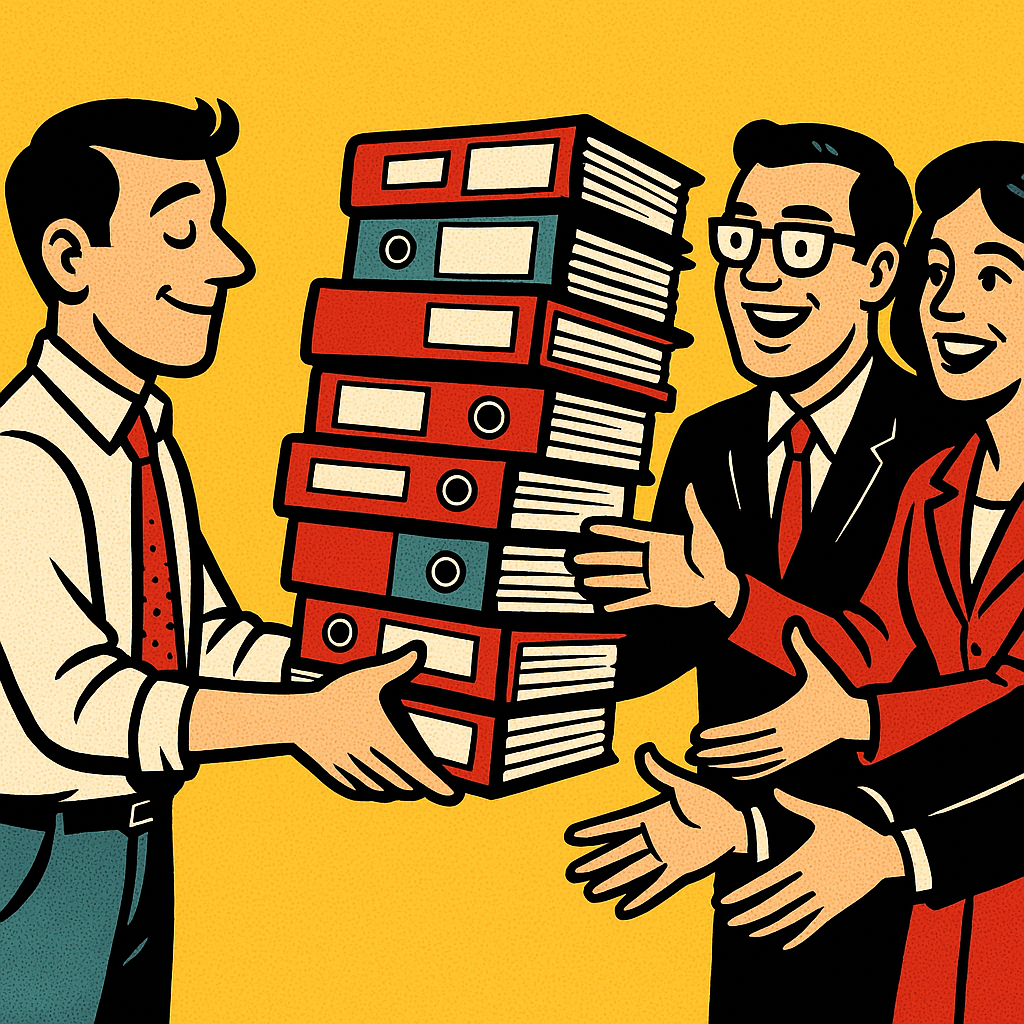 Un dirigeant qui confie sa gestion administrative a une equipe externalisee