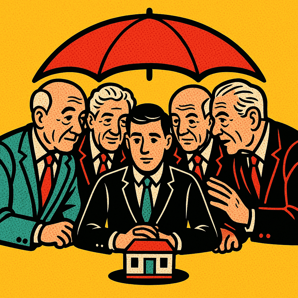 Un dirigeant conseille par un cercle d'experts dans le cadre d'un groupement de prevention agree