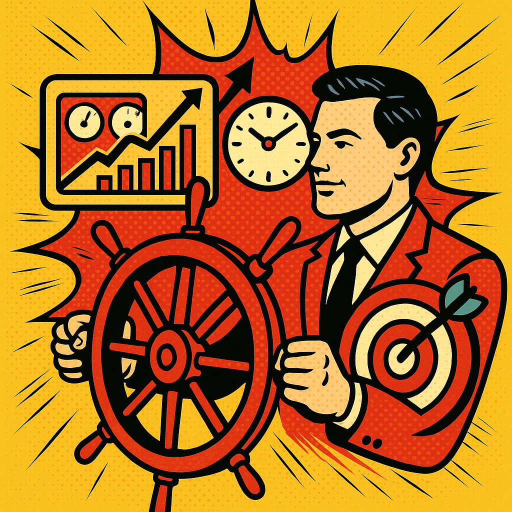 Pilotage et productivité du dirigeant de PME : gouvernail, tableau de bord, indicateurs et temps