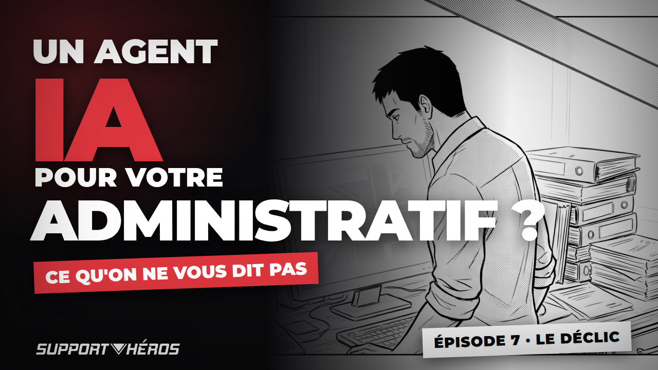 Le Déclic épisode 7 : un agent IA pour gérer votre administratif ? Ce qu'on ne vous dit pas. Le rendez-vous vidéo gestion de Support-Héros pour les dirigeants de TPE et PME